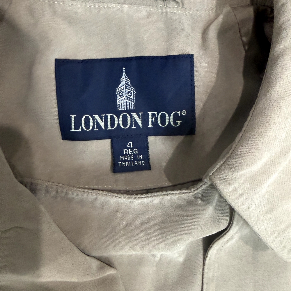 London Fog Women's Beige Trench Coat - Size 4 - Picture 7 of 7